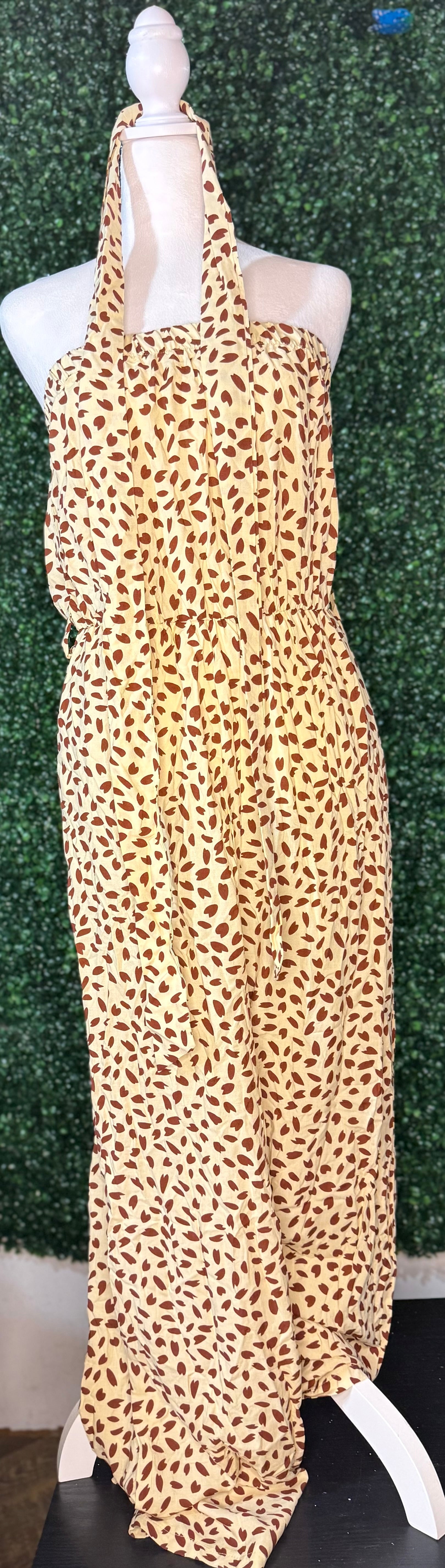 Animal print pant romper