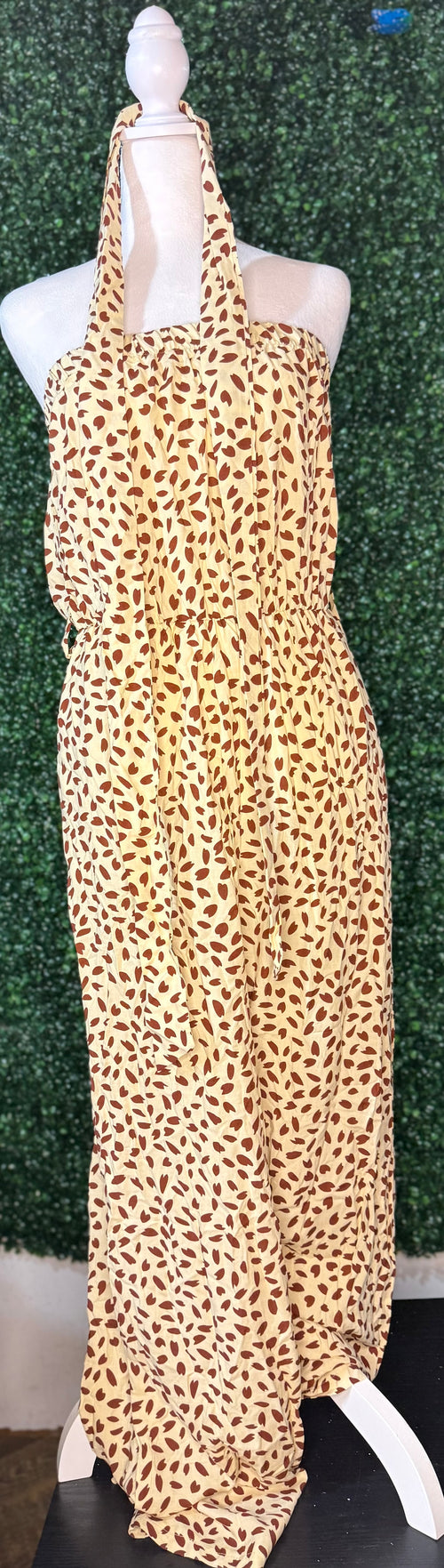 Animal print pant romper